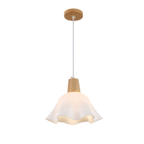 Bellerina hanging lamp, frilly shade, Scandinavian style