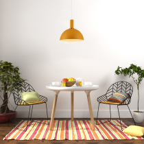 Omega hanging lamp, 30 cm diameter, Scandinavian style, yellow