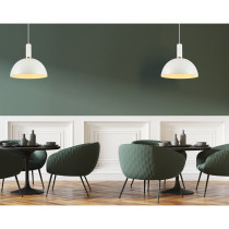 Omega hanging lamp, 30 cm diameter, Scandinavian style, white