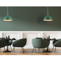 Omega hanging lamp, 30 cm diameter, Scandinavian style, green