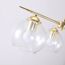 Scandinavian design, hanging lamp NOVA, 3-bulb, gold