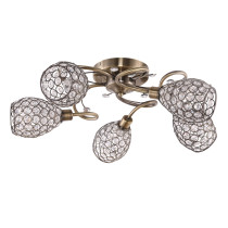 Ceiling lamp Stella, 5-bulb, patina