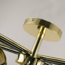 Chandelier MOMO, 5 arms, gold Chandelier MOMO, 5 arms, gold