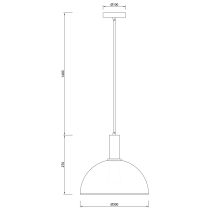 Lampa wisząca Omega, 30 cm średnica, styl skandynawski, szara