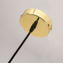 Florence Glam hanging lamp shiny gold with crystals, 30 cm in diameter