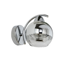Mona wall lamp, chrome, modern design