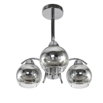 Mona chandelier, chrome, 3-arm, modern design