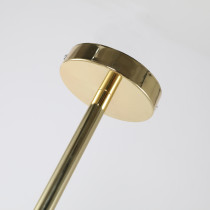 Mona chandelier, gold, 5 arms in a modern design Mona chandelier, gold, 5 arms in a modern design