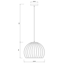 Milo hanging lamp, diameter 28 cm