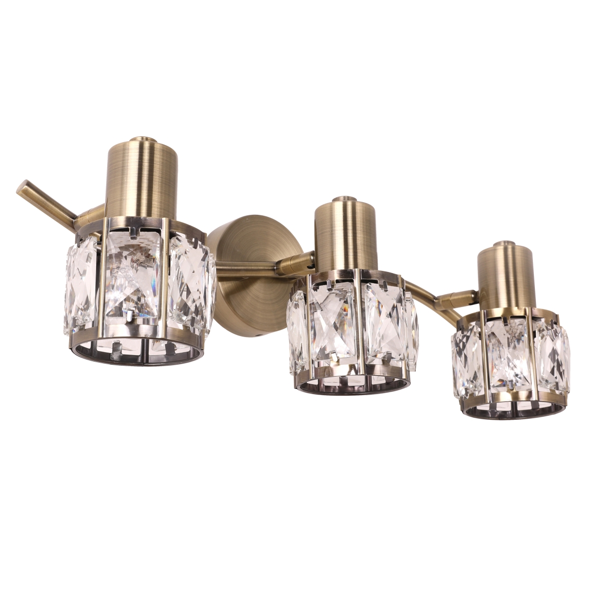 Ceiling lamp AVA patina, crystal shade, 3 light source