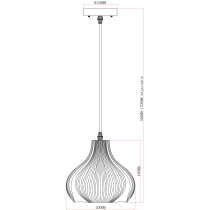 3D printed pendant lamp NENUFAR, modern design