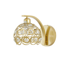 White wall lamp Florence with crystal lampshade