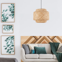 Lampa wisząca KRABI, styl boho eko, bambus, śr. 40 cm