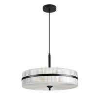 Lampa wisząca RING, styl skandynawski, 5 świateł, transparentna, śr. 45 cm