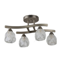 Ceiling lamp Spaniard, satin nickel