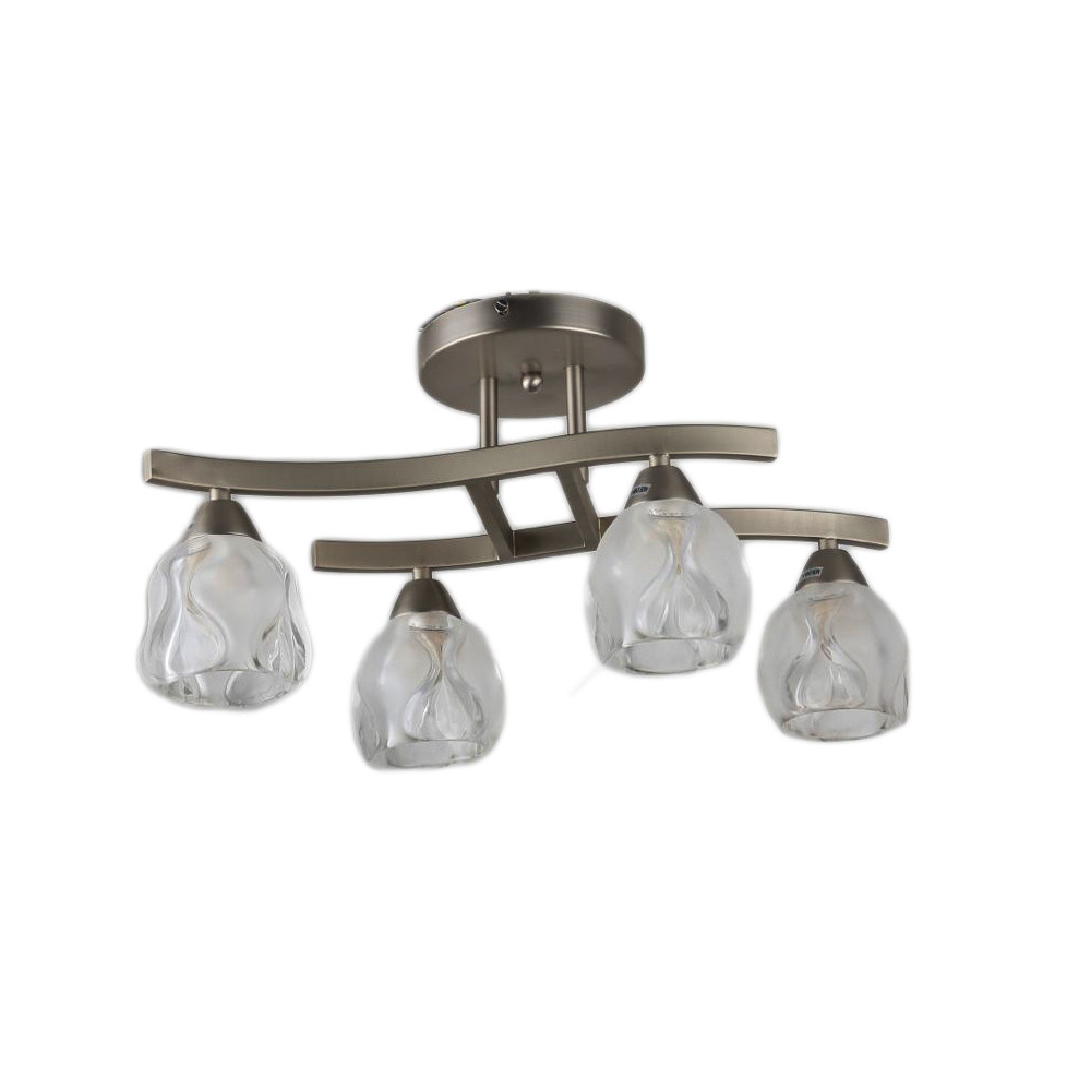 Ceiling lamp Spaniard, satin nickel