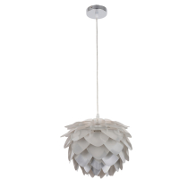 Lampa wisząca glamour Lotos srebrna P-013