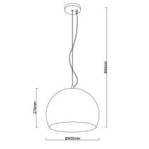 Pendant lamp Sima, aluminum wire