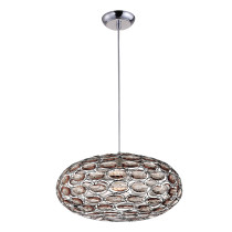 Acrylic pendant lamp Owal, smoky color