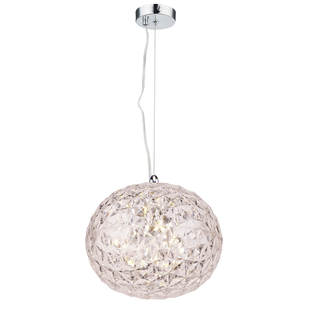 Lampa wisząca glamour Brilant, krystaliczny klosz 336-30P