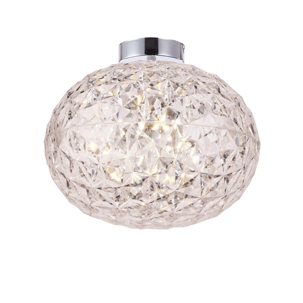 Glamor ceiling lamp Brilant, acrylic shiny shade