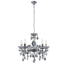 Classic design Teresa chandelier, 5 arms, smoky