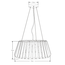 Pendant lamp Kwarc, large shade