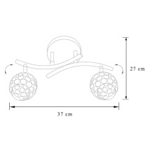 Calipso ceiling lamp with openwork lampshades with crystals