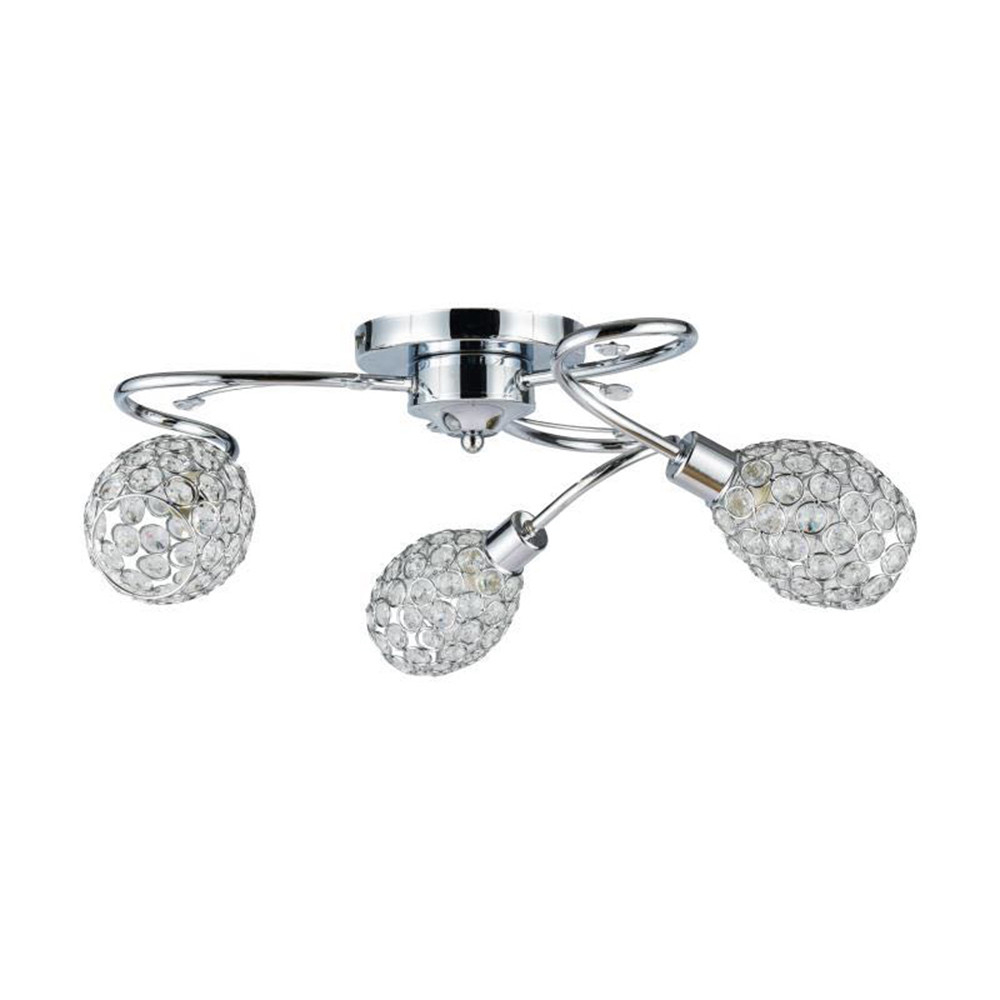 Ceiling lamp Stella, 3-bulb, chrome