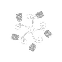 Ceiling lamp Stella, 5-bulb, patina