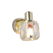 Wall lamp AVA gold, crystal shade