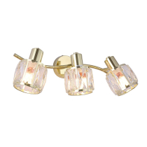 Ceiling lamp AVA gold, crystal shade, 3 light source