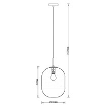 Scandinavian design, Drops pendant lamp, large glass shade, white