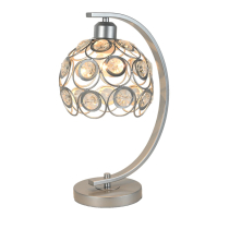 Silver table lamp Florence Glam with crystals