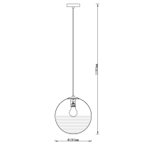 Hanging lamp Jupiter chrome