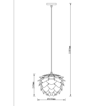 Lampa wisząca glamour Lotos miedziana P-014