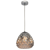 Glass pendant lamp Lychee chrome