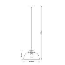 Hanging lamp Scandinavian design Macron aquamarine