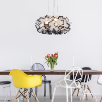 Designer hanging lamp Monaco black and white