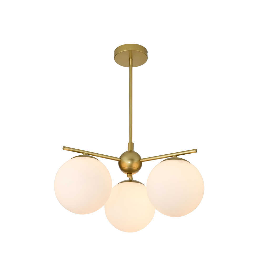 Paloma 3-arm gold chandelier