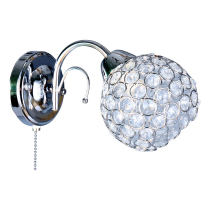 Sezam openwork wall lamp with crystals, chrome