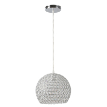 Hanging lamp Sesame with crystals, chrome