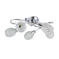 Stella ceiling lamp, 5-bulb, chrome