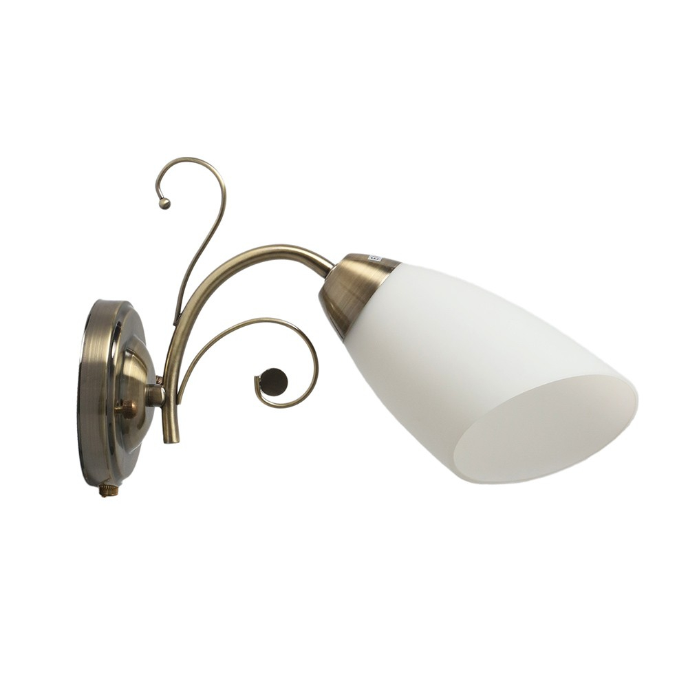 Italian design wall lamp, patina