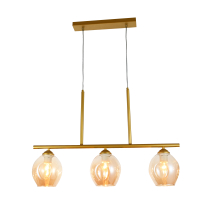 Hanging lamp Liza gold, 3-bulb