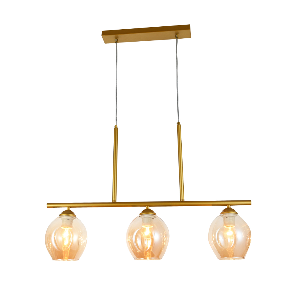 Hanging lamp Liza gold, 3-bulb