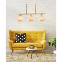 Hanging lamp Liza gold, 3-bulb